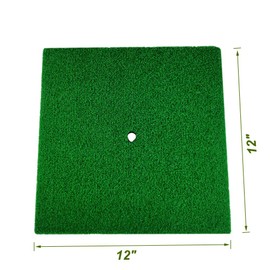 Golf Hitting Mat Golf Practice Mat with Rubber Tees & Golf Balls Portable Turf Golf Training Hitting Mat for Indoor & Outdoor Practice（11.8×11.8 Inch）