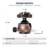 NEEWER Low Profile Ball Head, Quick Lock Camera Tripod Head