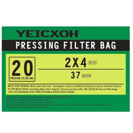 Nylon Rosin Bags for Oil Extraction, Rosin Mesh Filter Bags, 25 37 90 120 160 Micron Size, 2" x 4 (20, 2X4" 37U)