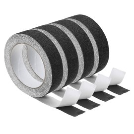 PATIKIL 1 Inch x 16 Ft Anti Slip Traction Tape, 4 Pack Non-Slip Grip Tape Non Skid Tread Safety Tape for Stairs Steps Scooter Deck, Black