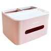 MultiFunctional Tissue Holder Dispenser, Tissue Box Cover with Storage,desktop storage