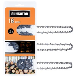 SUNGATOR 3-Pack 16 Inch Chainsaw Chain SG-R55, Compatible with Stihl MS170 MS171 MS180c Chain and more, 3/8" LP Pitch - .043" Gauge - 55 Drive Links, 61PMM355, 90PX055, Compatible with Stihl