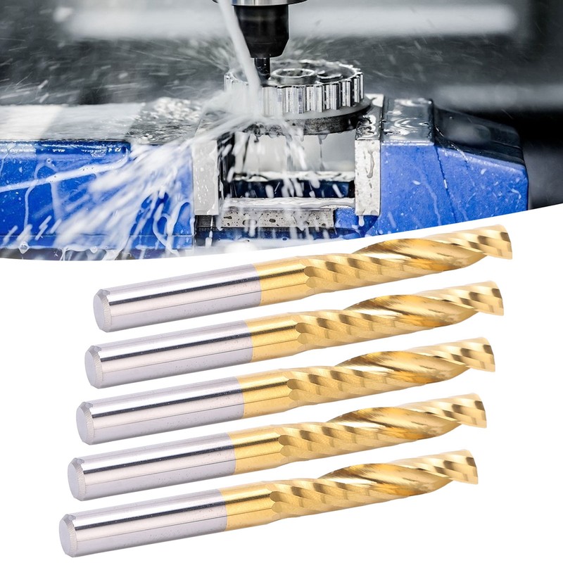 5pcs Spiral Router Bit High Speed Steel Milling Cutter CNC