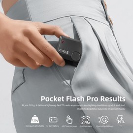 Godox iT30Pro-S Pocket TTL Flash for Sony Camera: 2.4G Wireless + Touchscreen (Equivalent to Built-in X3 Trigger), Li-ion Battery, HSS 1/8000s, 560 Flashes, Built-in Diffuser for Portrait Photography