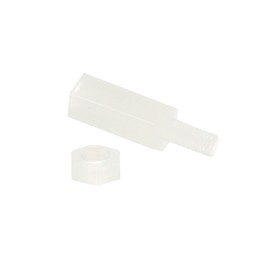 PATIKIL M2.5 40 Pack Standoff Screws Nylon Hexagonal PCB Spacer Nuts for Motherboard Computer Housing PCB Electronics 10 mm + 6 mm White