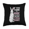 Rabbit Lover Design with Flemish Giant Throw Pillow