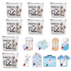 Mebiosi 24 Pcs Nurse Gift, ICU ER Nurse Zipper Bag, Nurse Sticky Notes with Pen Appreciation Gifts, Nursing Accessories Nurses Appreciation Week Gifts