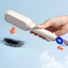 Magic One-Touch Soft Portable Hair Brush Boar Bristle Brush White 6ea