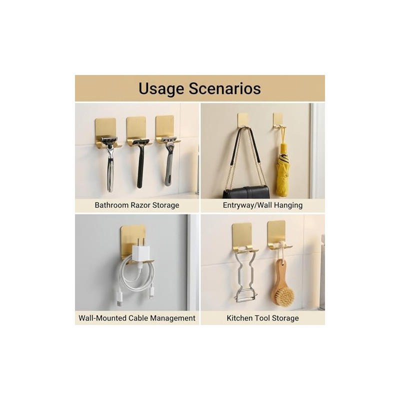 InnoHHustle - Soporte de acero inoxidable para afeitar, 4 piezas