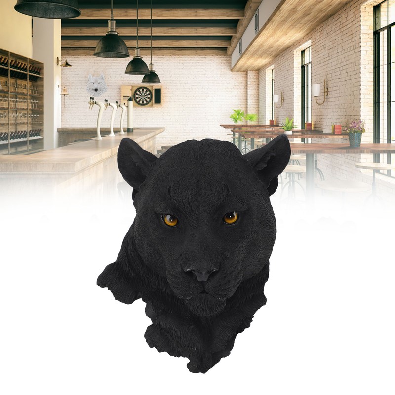 3D Simulation Animal Head Statues Wall Decor Resin Unique Exquisite