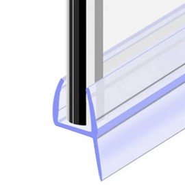 H Shape Bath Shower Screen Seal Strip Soft Rubber Shower Door Seal Strip 2 Metres Long Shower Seals Fits 6-10mm Glass for Curved and Vertical Screens or Doors (H-10MM)