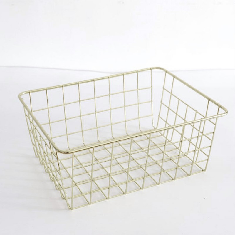 Freezer Basket Rust Proof Large Capacity Iron Storage Bin for
