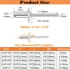 Sunxeke 100pcs Aluminum Large Flange Blind Rivets, 3/16" x 3/8",