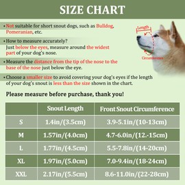 Dog Muzzle Soft Mesh Face Mask for Small Medium Large Breed Sized and Anti Biting Barking Prevent Chewing, Breathable Drinkable Adjustable Bozales para Perros Basket Dogs Training Tools Mouth Guard L