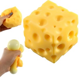 3pcs Cheese Squishy, Cheese Block Squeeze Toy, Squishies Relief Fidget Toy, Stocking Stuffer Novelty Gifts for BirthdayColor: Yellow, Size: one size