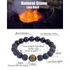 Lightock Lava Stone Feng Shui Black Obsidian Bracelet for Men