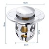 Tappo Lavandino Bagno Bidet per scarico Universale Pop-Up con Filtro