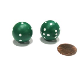 Koplow Games d6 Green w/White (2)