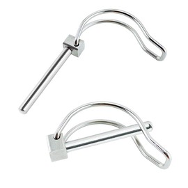 2 Pcs M6 Stainless Steel 316 Quick Lock Release Pin, Coupler Safety Pin, Trailer Towing Bicycle Stroller Cargo Boat Stage Leg Hitch Hook Clip
