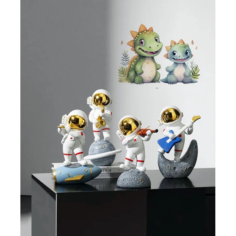 Adorables Calcomanías De Pared De Dinosaurios Para Guardería