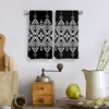 Qeheb Boho Native Kitchen Towels, Black and White Boho Ethnic