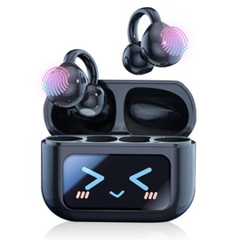 OBEST Smart Language Translator Earphones,144 Languages Bluetooth Translator Device with LCD Color Touch Screen, Two-Way Translator Earclips for Language Learning/Travel/Business