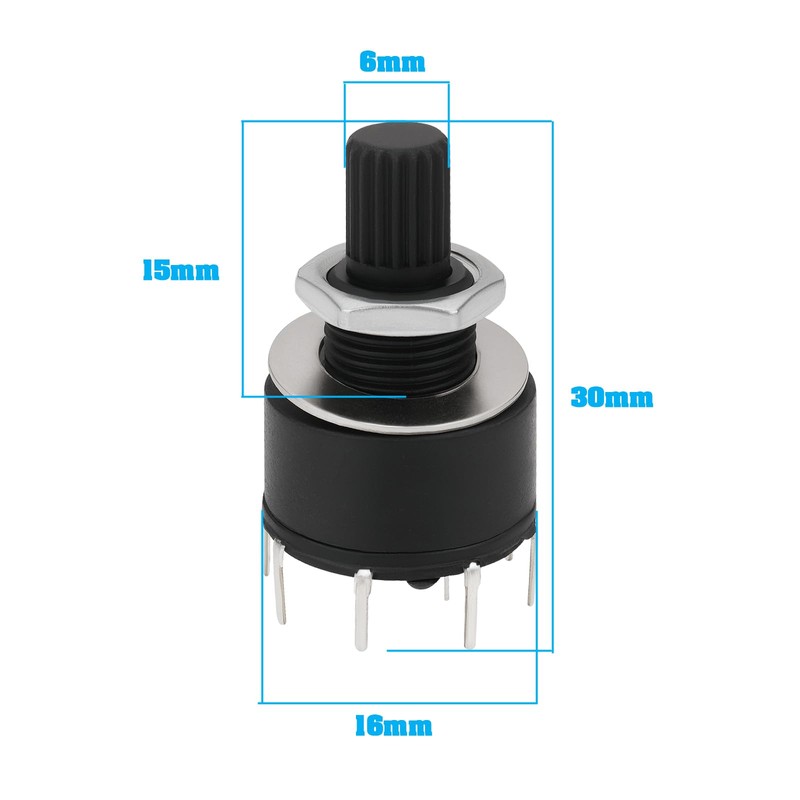 VGOL Pack of 4 16 mm 1 Pole 5 Position