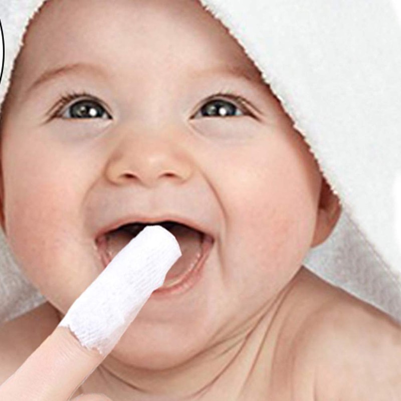 Zmmyr 120Pcs Baby Teeth Soft Gauze Finger Clean Oral Hygiene