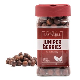 Eastanbul Juniper Berries Whole 3.5oz, Natural Juniper Berries for Gin Based Recipes, Brines, Thanksgiving, Jupiter Berries for Sauerkraut, Sauerbraten, Schwenkbraten, Juniper Berries for Cooking