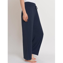 Latuza - Pantalones de pijama pequeños para mujer, de ajuste holgado, marino, XX-Large Plus Petite