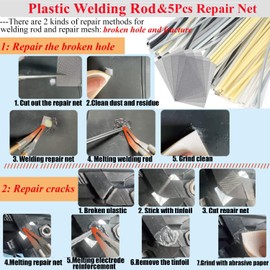 Upgraded 220W Plastic Welder, 2 in 1 Plastic Welding Repair Welder Kit 1000PCS Hot Stapler Soldering Gun with 100PCS Plastics Welding Rods Car Bumper Repair Kit for Most Plastics(Blue)