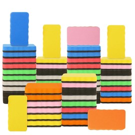 WOPPLXY 48 Pack Dry Erase Erasers, Magnetic Whiteboard Erasers, Magnetic Dry Erasers for White Board, White Board Erasers Ideal for Classroom, Home, Office, 6 Colors