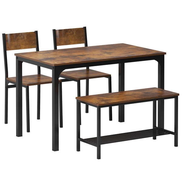 soges 4 Pieces Dining Table Set, 43.3 inch Kitchen Table