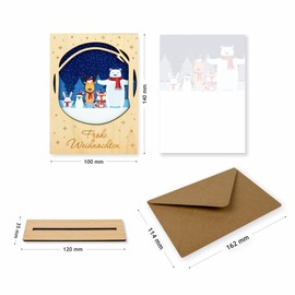 Wooden Christmas Cards | Christmas Greeting Card | Family | Friends (Christmas Card 2)