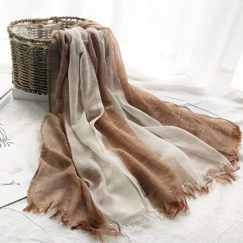DAMILY Men's Scarf, Large Size, Plain, For Spring and Autumn,
