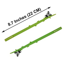 Maydahui Cute Panda Tree Climbing Ballpoint Pen, Set of 8, 0.02 inch (0.5 mm), Black Ink, Stylish, Animal, Gel Ballpoint Pen, Cute, Stationery, Gift, Present, Kids, Students