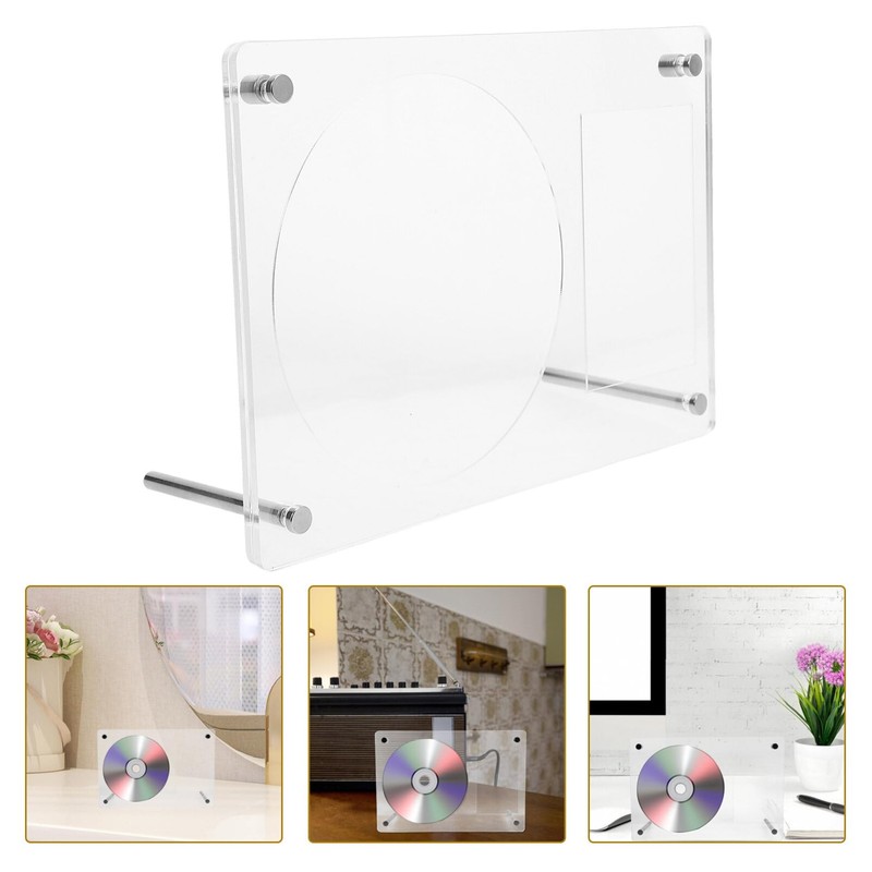 TEHAUX Acrylic CD Holder Stand, Clear Photocard Display Holder Album