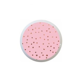 CIRCLE ASSET#35 byLCC Gold Dots on Pink Background DECORATIVE Ceramic Dresser Drawer PULLS Cabinet Cupboard KNOBS
