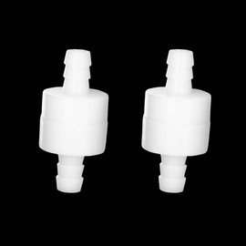 Feelers 3/16" (4MM) One Way Inline Check Valve Non-Return One-Way Air Water Gas Check Valve Ozone Resistance PVDF, Pack of 2 2PCS