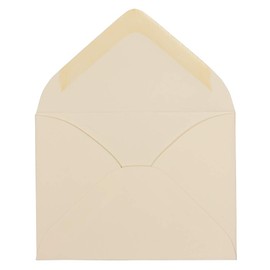 JAM PAPER 2 3/4 x 3 3/4 V-Flap Commercial Envelopes - Ivory - 100/Pack