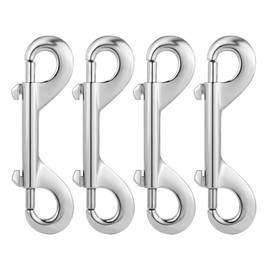 Double Ended Bolt Snaps Hook Sided Clips Trigger Clips Chain Metal Clips 4 Inch Silver 4pcs