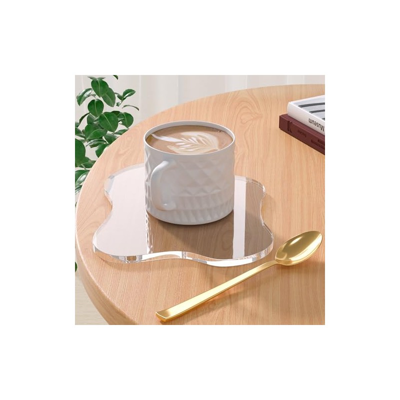Irregular Acrylic Coasters - Clear Cloud Shape Drink Coasters