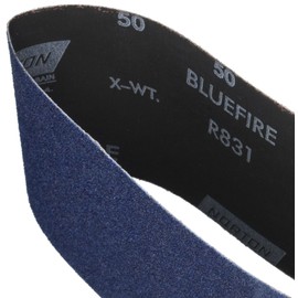 Norton NorZon Plus 3X Portable Abrasive Belt, Zirconia Alumina, 4" Width x 24" Length, Grit 50 (Pack of 5)