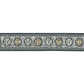 Ruther & Einenkel 10813/30/2 trimming Decoration (Cross Cross), 30 mm, Black/Gold/Silver/Design Tape 5 m