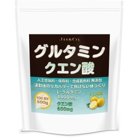JAY&CO. グルタミン ＋ クエン酸 (レモン, 500g)