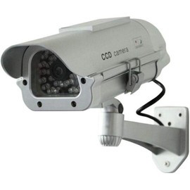 Cop Security 15-CDM15 Solar Powered Fake Dummy Security Camera, Silver