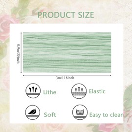 ZMD Cheesecloth Table Runner, Sage Green Gauze 35x118 Inch Rustic Boho Cheese Cloth Table Runner for Party Wedding Dining Banquet Bridal Shower Sheer Centerpiece Home Decorations