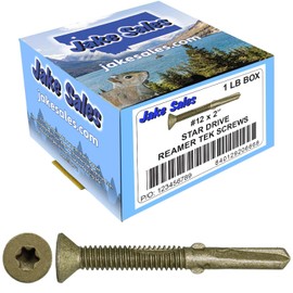 12x2#10 x 1-5/8" Reamer Tek Torx/Star Head Self-Drilling Wood to Metal Screws - for Flatbeds, Trailers - T-30 Torx Screw Head 1 Pound - 68 Screws