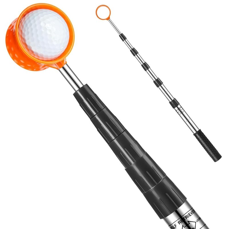 axGear Golf Ball Retriever Aluminum Alloy Shaft Telescopic Picker Extandable