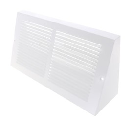 Metal Magery 12" x 6" Baseboard Register Vent White 12 x 6 Heavy Duty Steel Grille Triangular Air Vent Covers (Outside Dimensions 13-3/4" x 6-5/8")